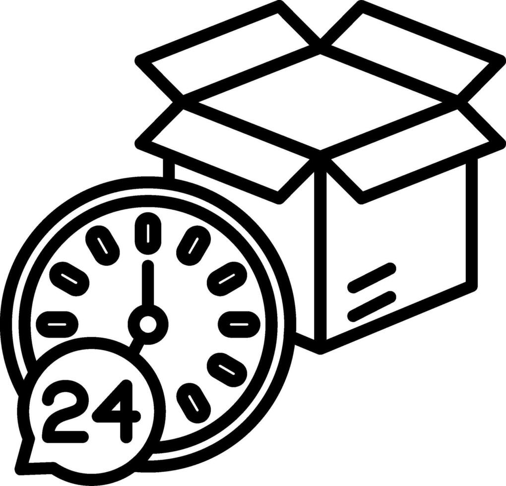 Delivery Time Line Icon vector