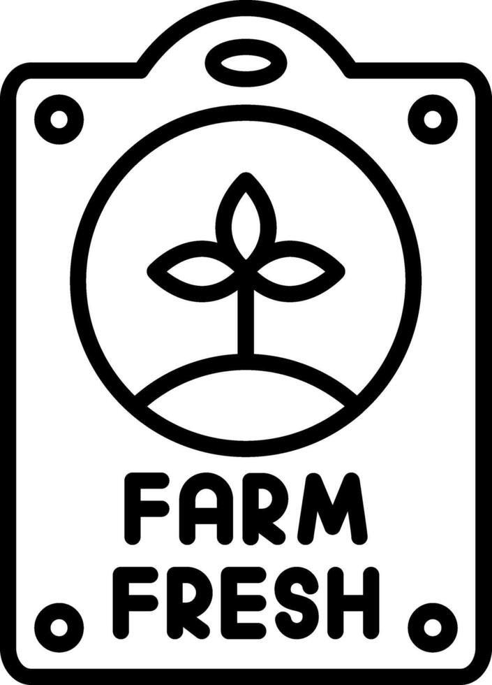 Farm Fresh Line Icon vector