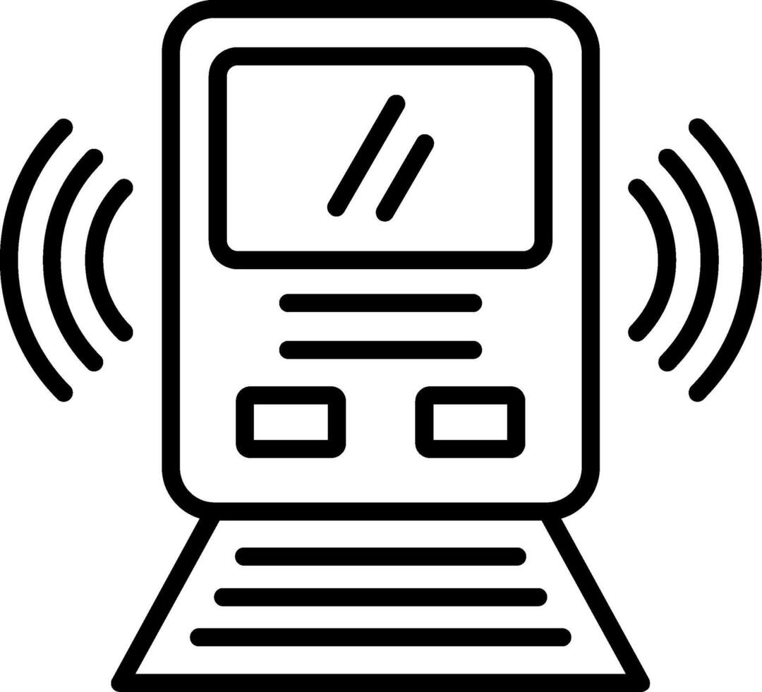Electric Train Line Icon vector