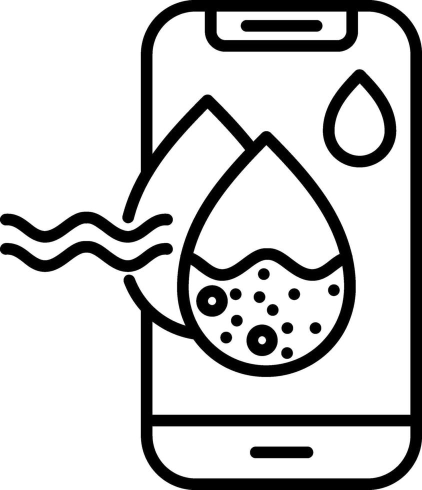 Humidity Line Icon vector