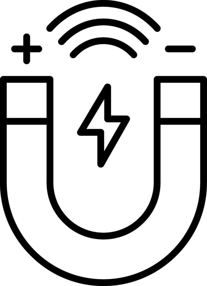 Magnet Line Icon vector