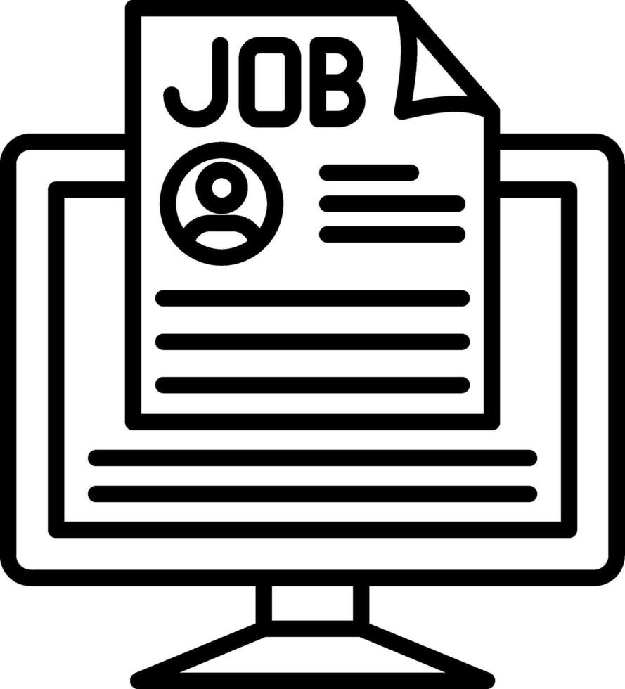 Job Line Icon vector