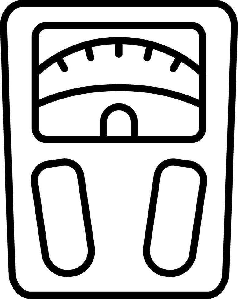 Weighing Scale Line Icon vector