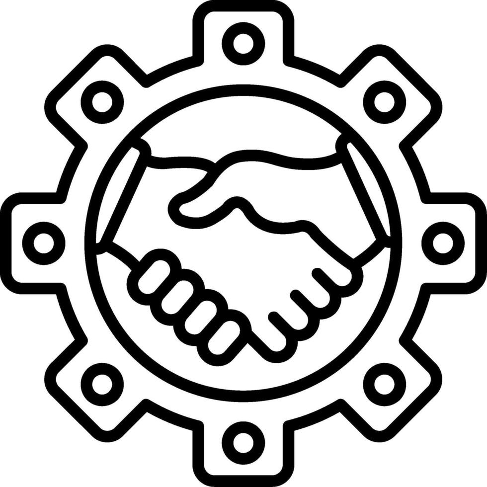 CRM Line Icon vector