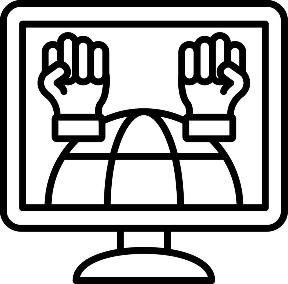 Online Activism Line Icon vector