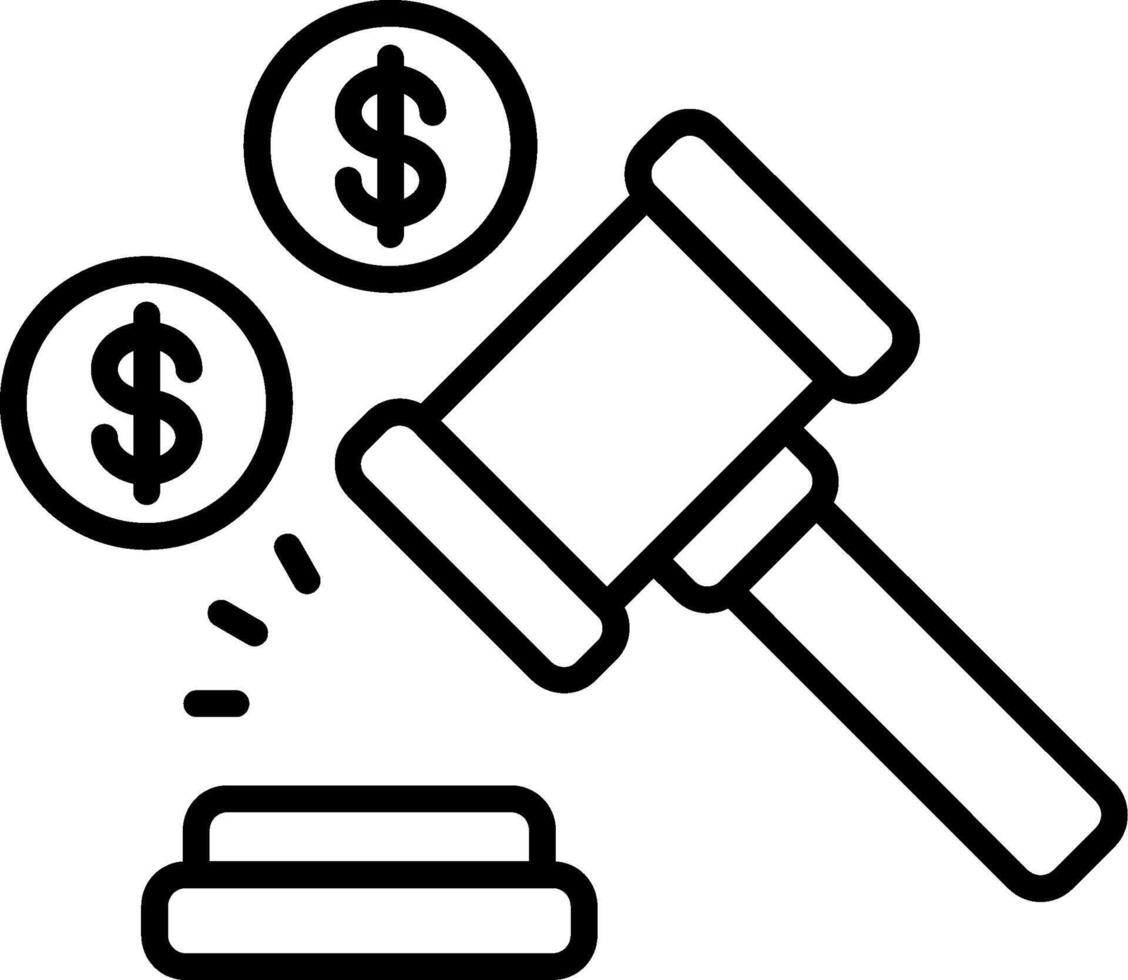 Judge Line Icon vector