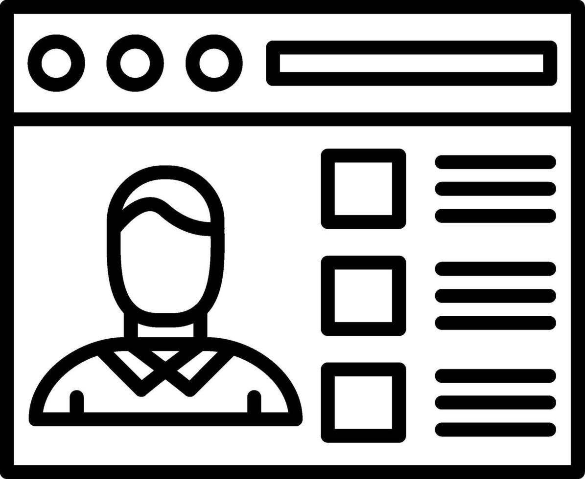 Online Registration Line Icon vector