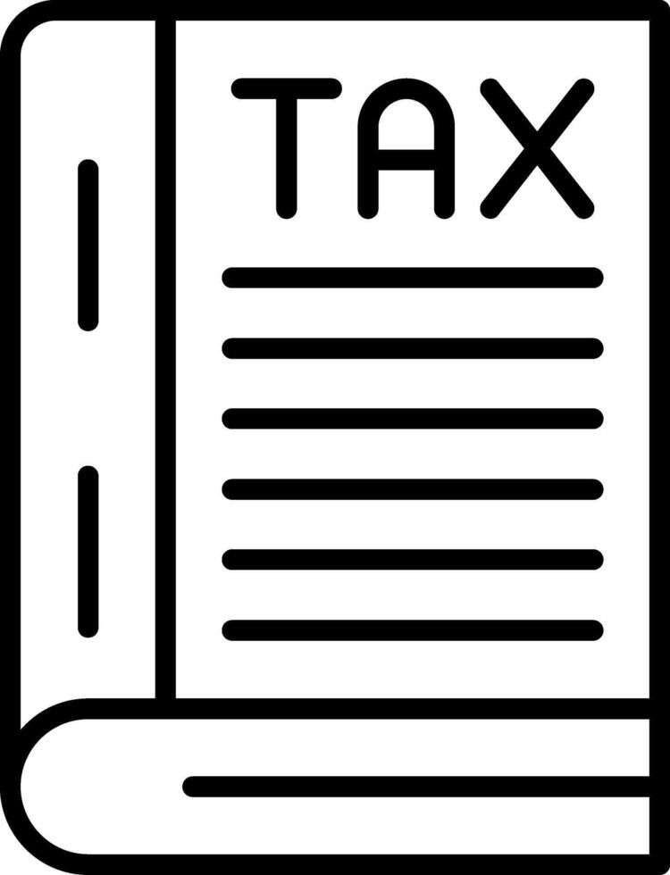 Tax Book Line Icon vector