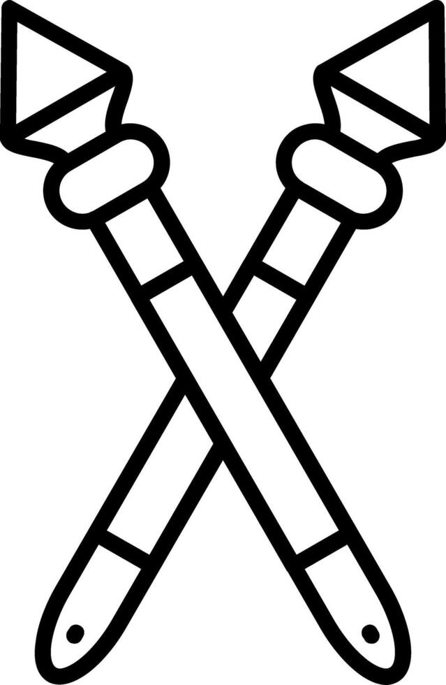 Spear Line Icon vector