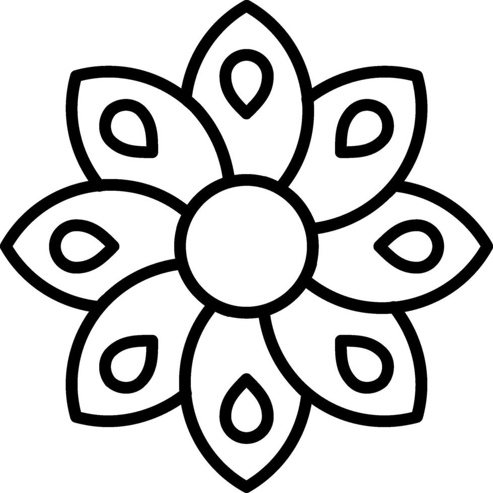 Dahlia Line Icon vector