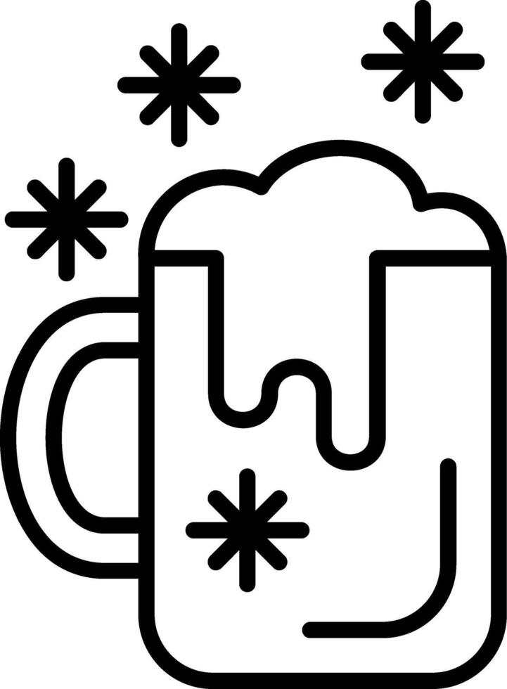 Cold Beer Line Icon vector