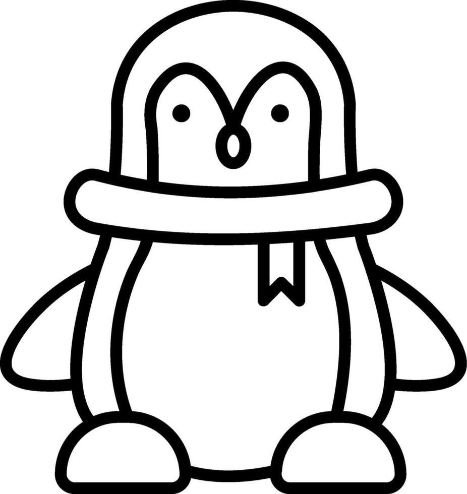 Penguin Line Icon vector