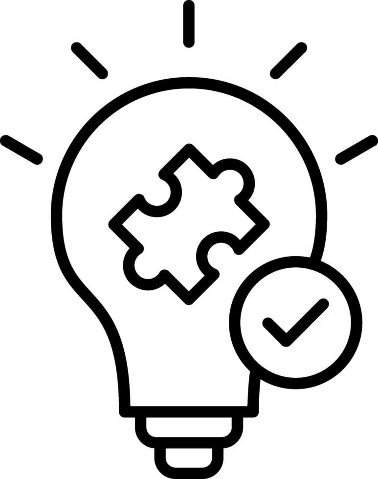 Problem Solving Line Icon vector