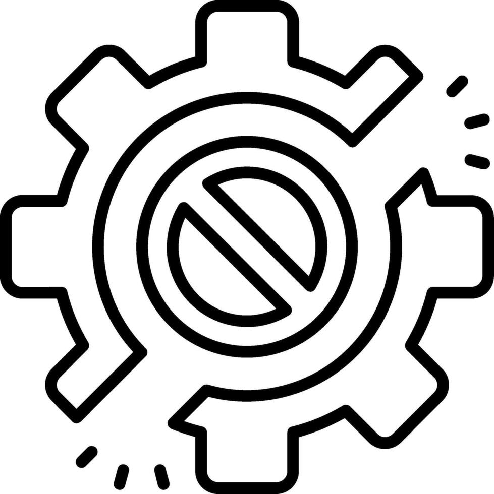 Disruption Line Icon vector