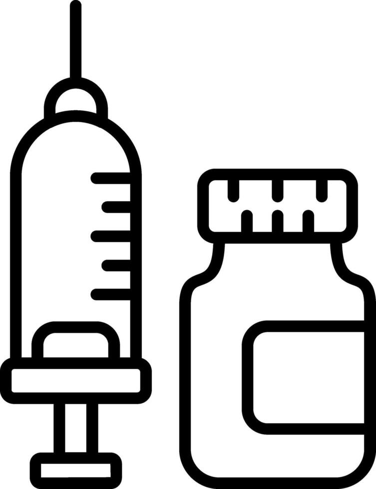 Insulin Line Icon vector