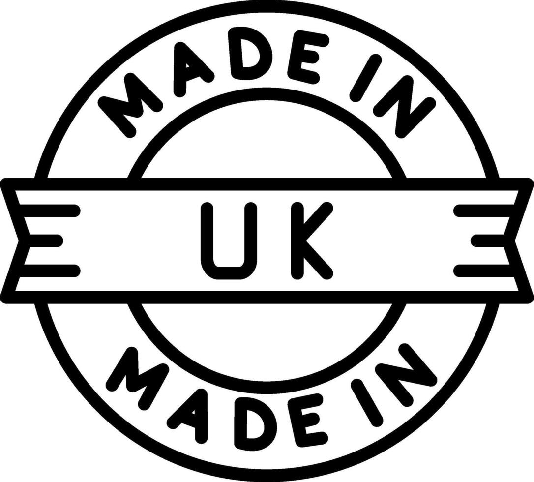 Made In Uk Line Icon vector