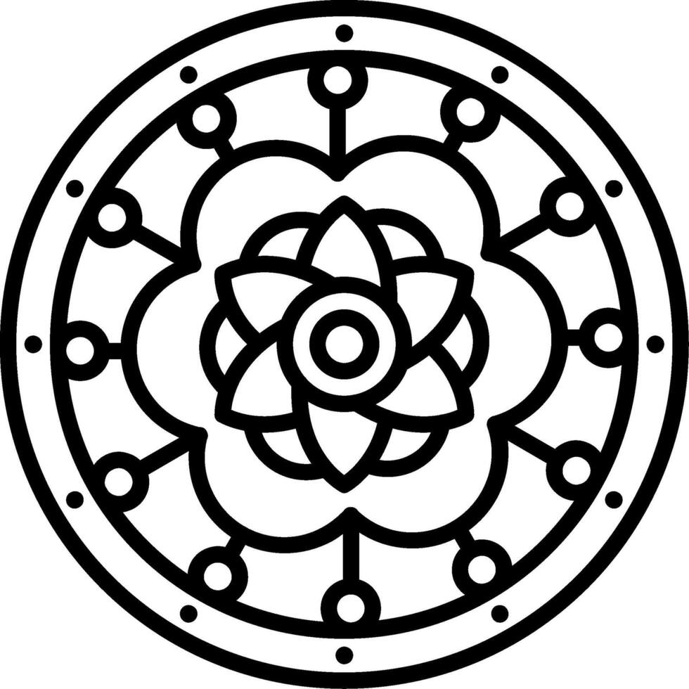 Mandala Line Icon vector