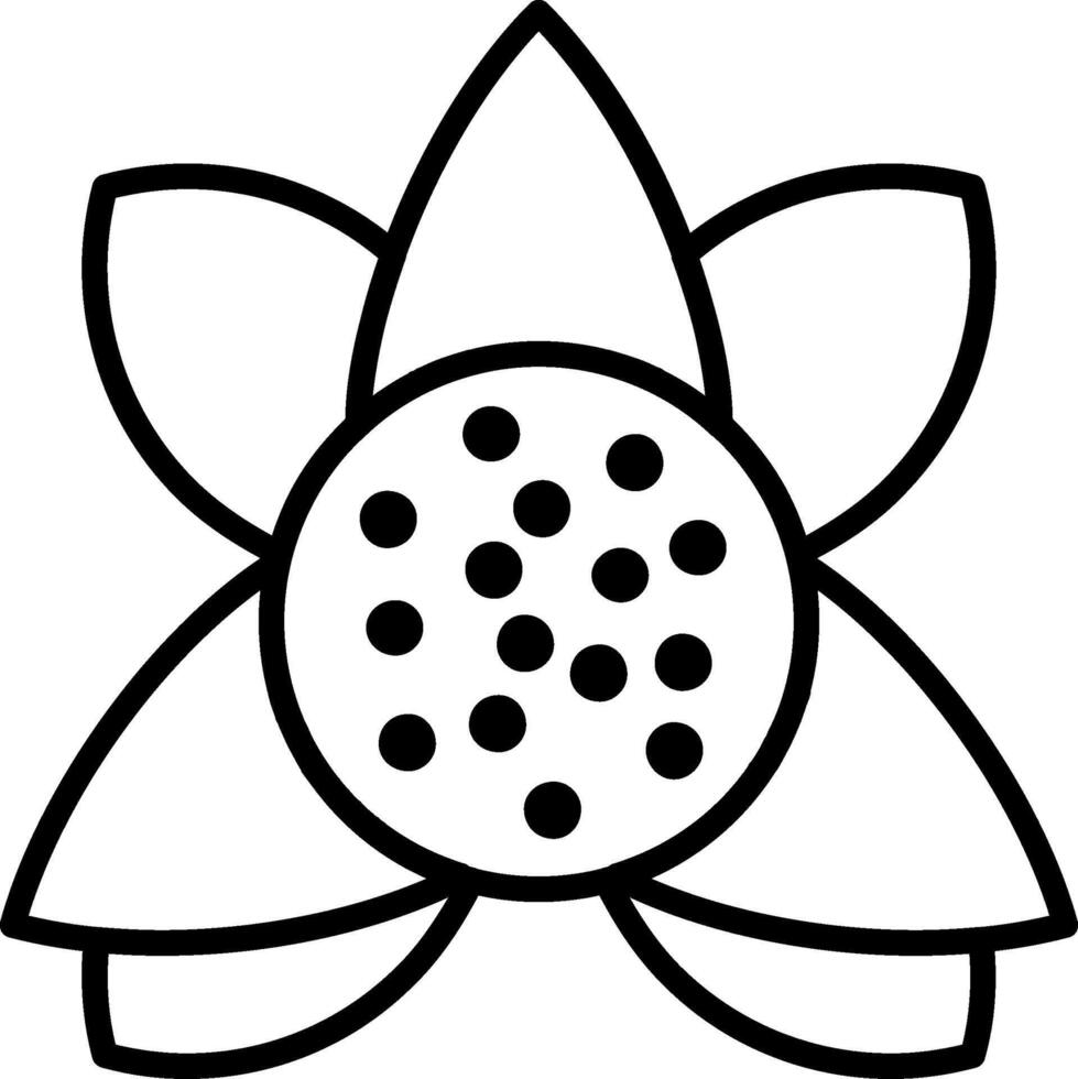 Tiger Lily Line Icon vector