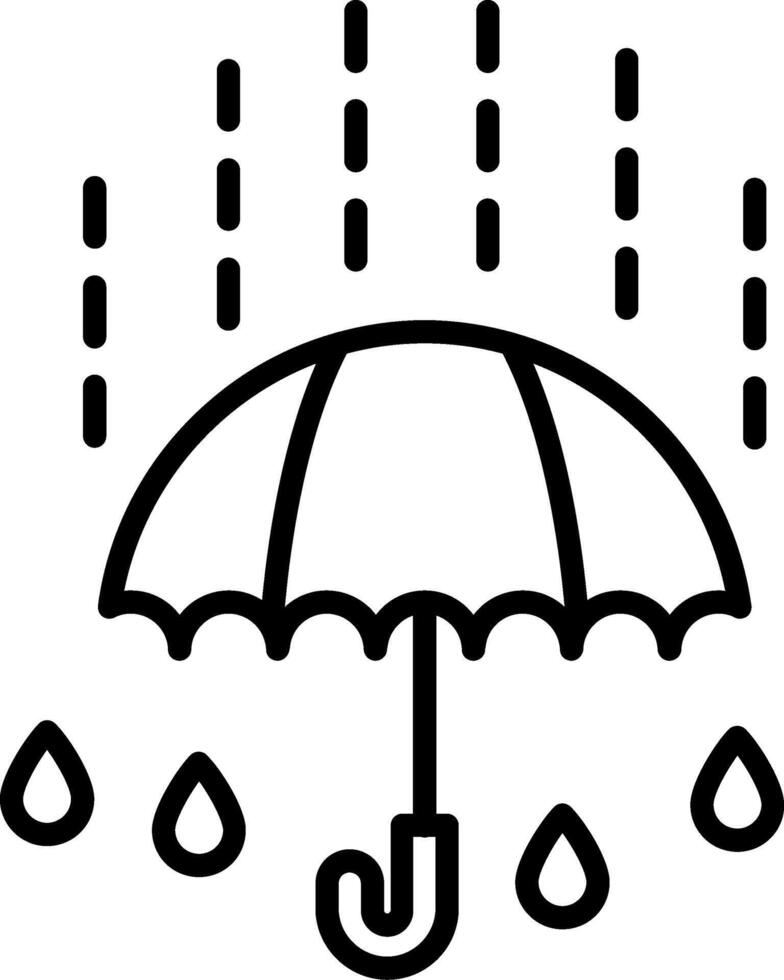 Umbrella Line Icon vector