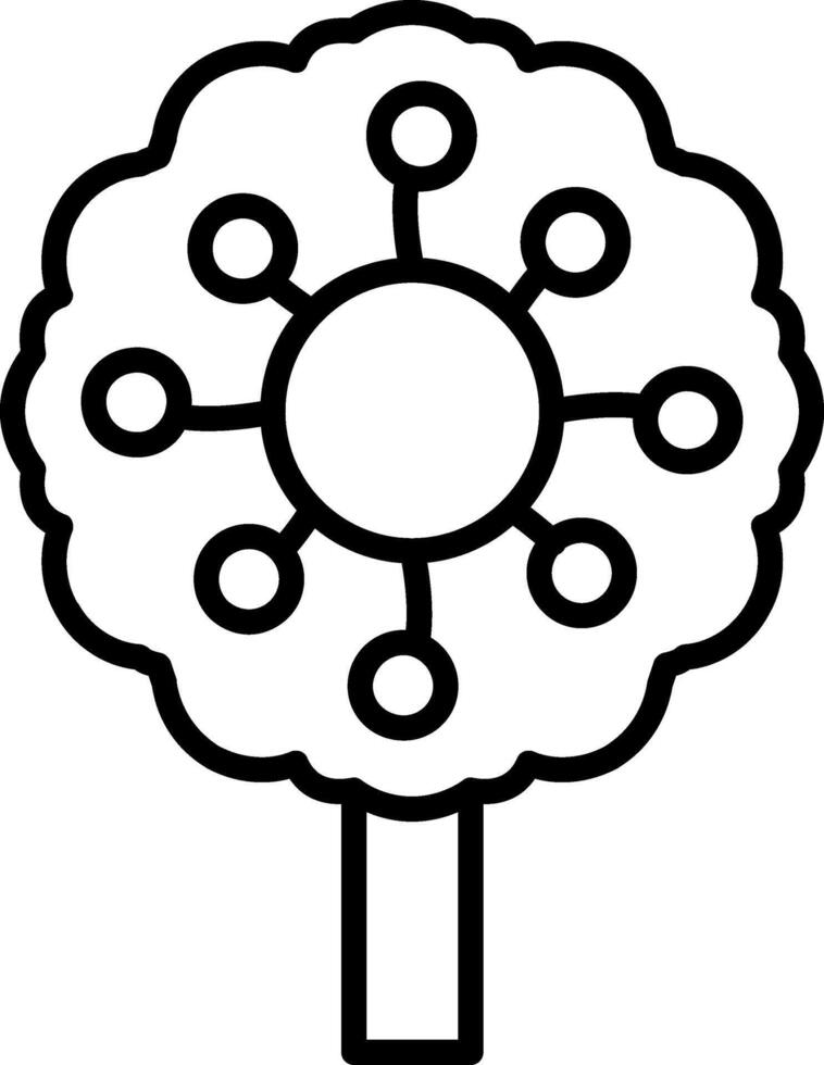 Dandelion Line Icon vector