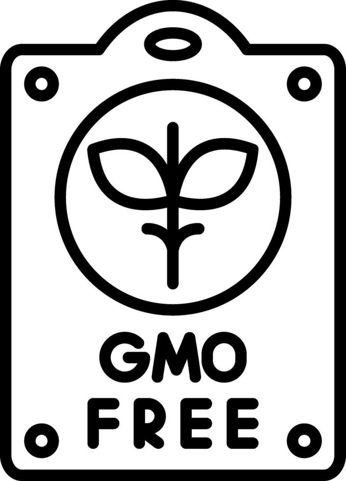 Gmo Free Line Icon vector