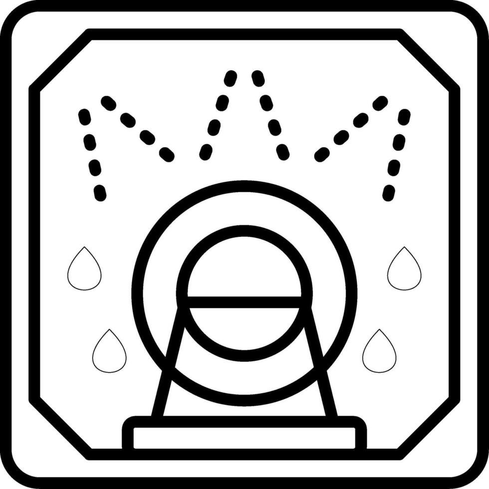Dishwasher Safe Line Icon vector