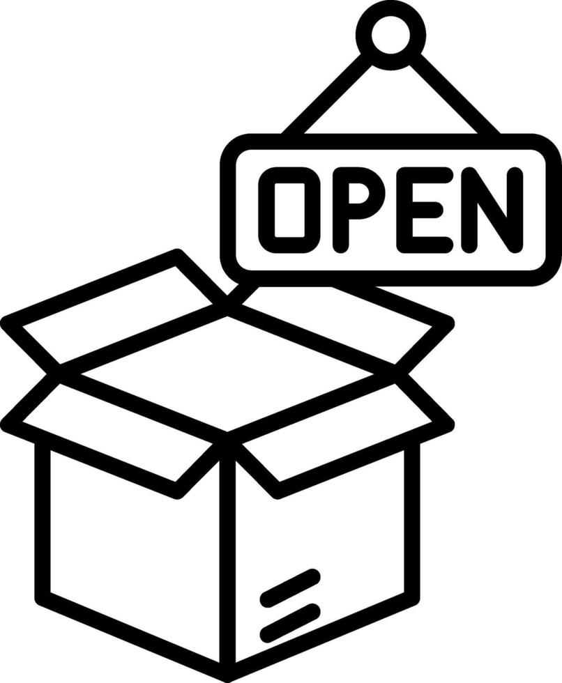 Open Line Icon vector