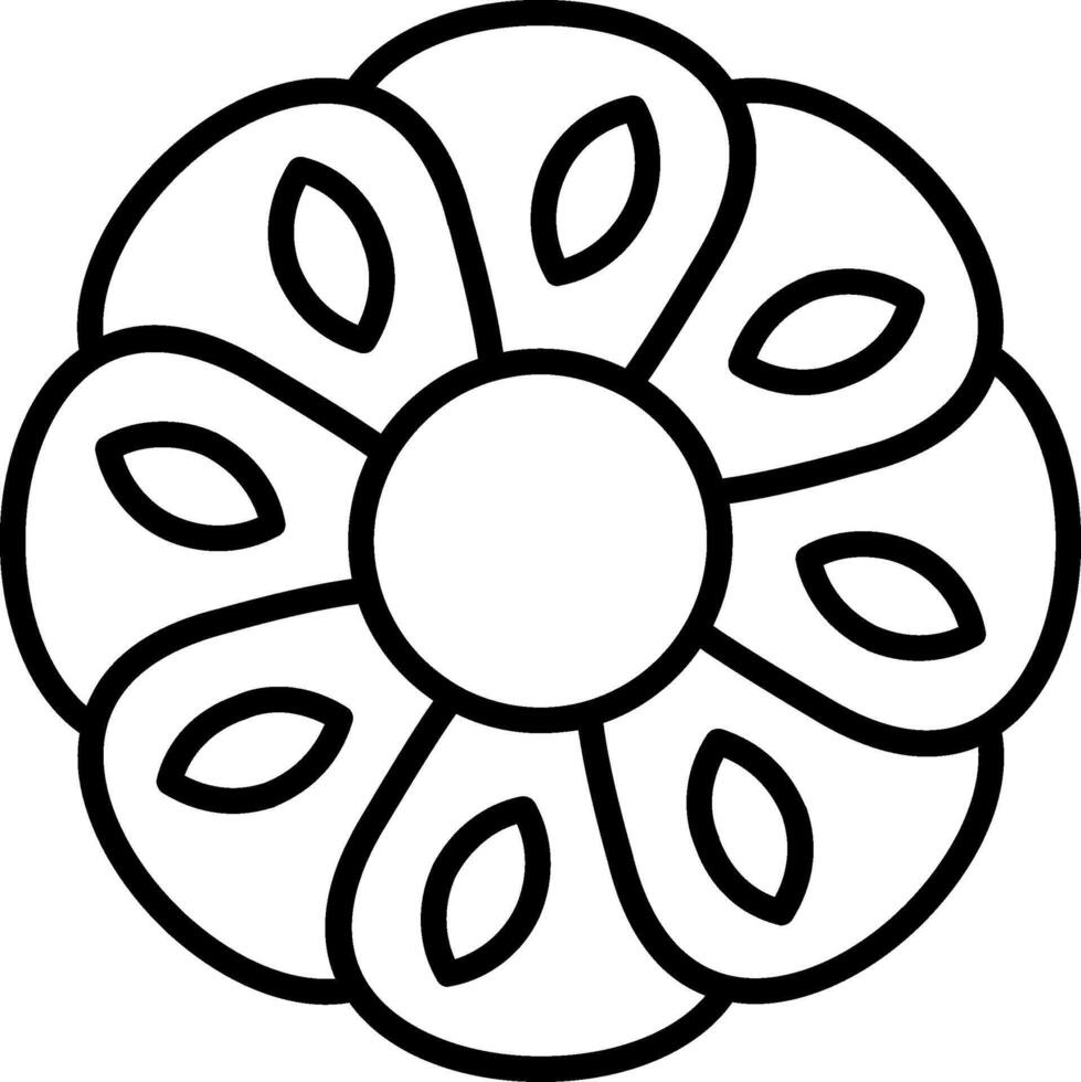 Alpine Forget Me Not Line Icon vector
