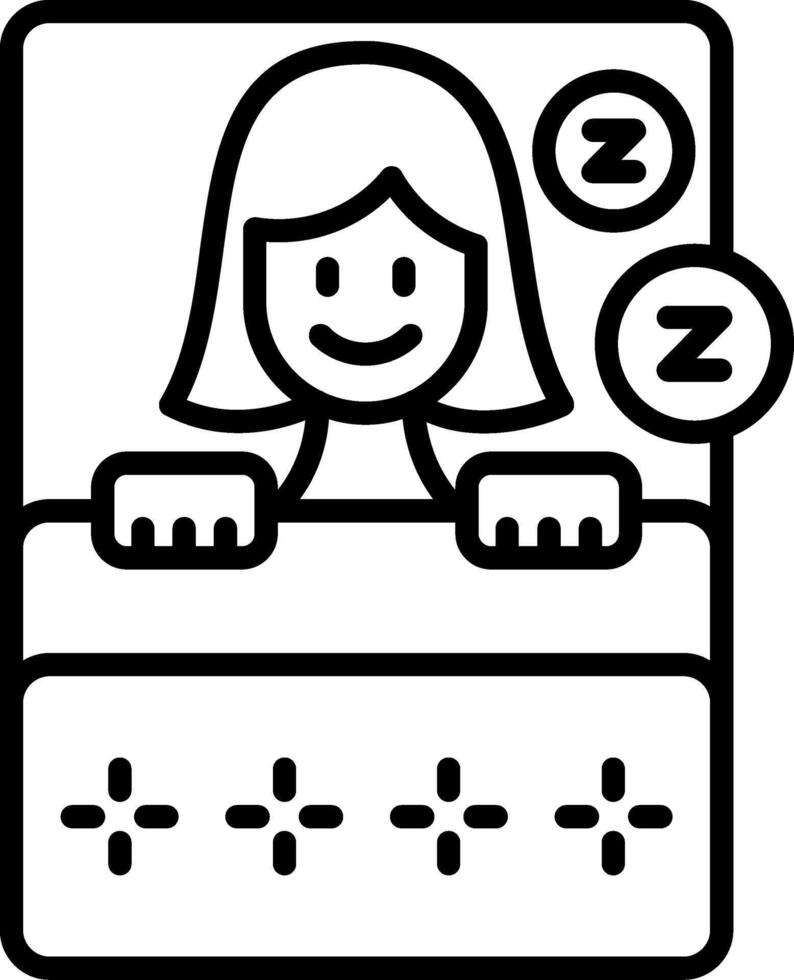 Enough Sleep Line Icon vector