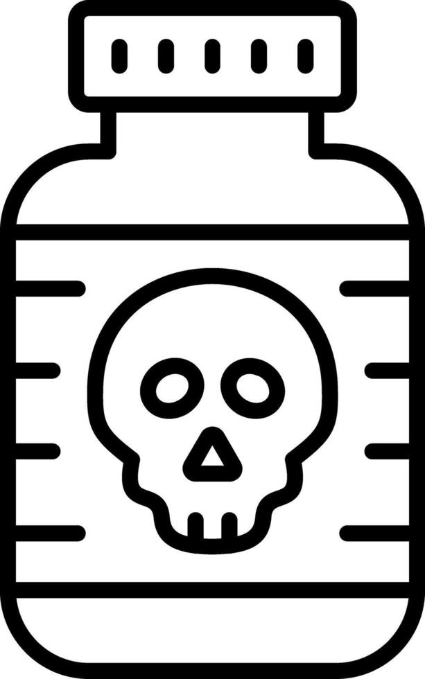 Poison Line Icon vector