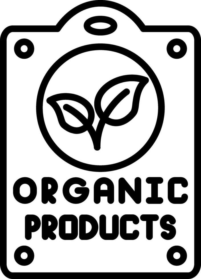 Organic Product Line Icon vector