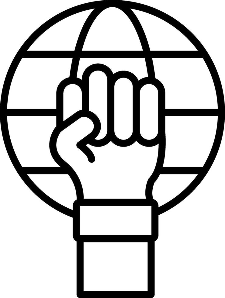 Civil Rights Line Icon vector