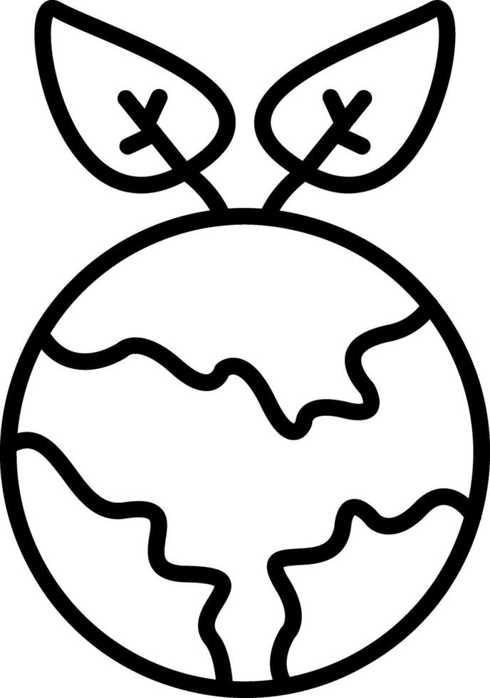 Eco Line Icon vector