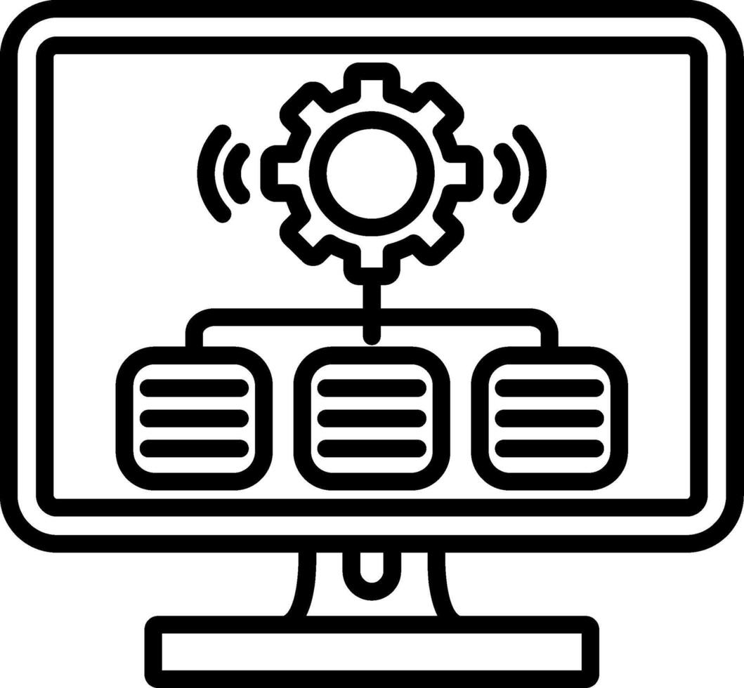 Integration Line Icon vector