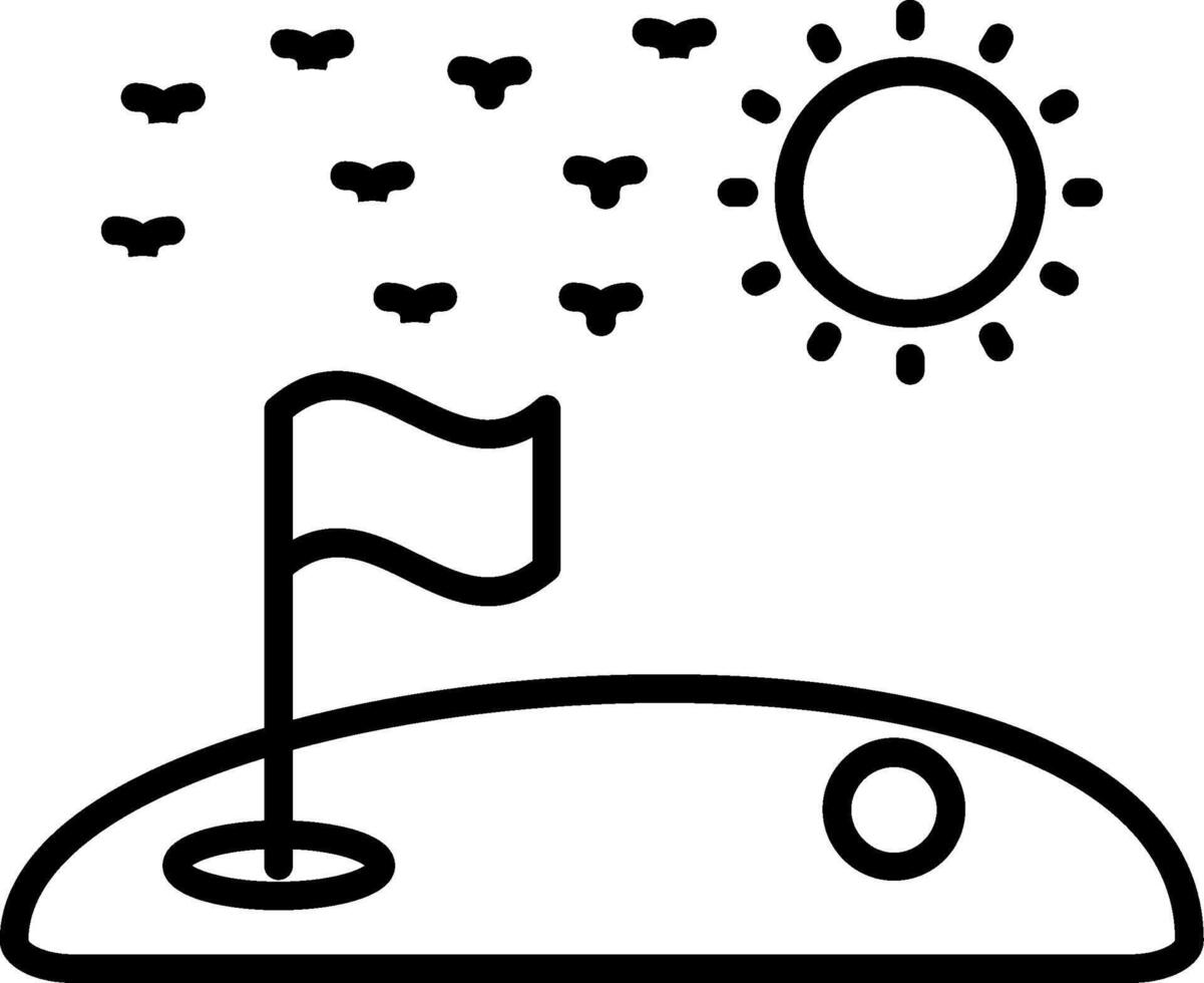 Golf Line Icon vector