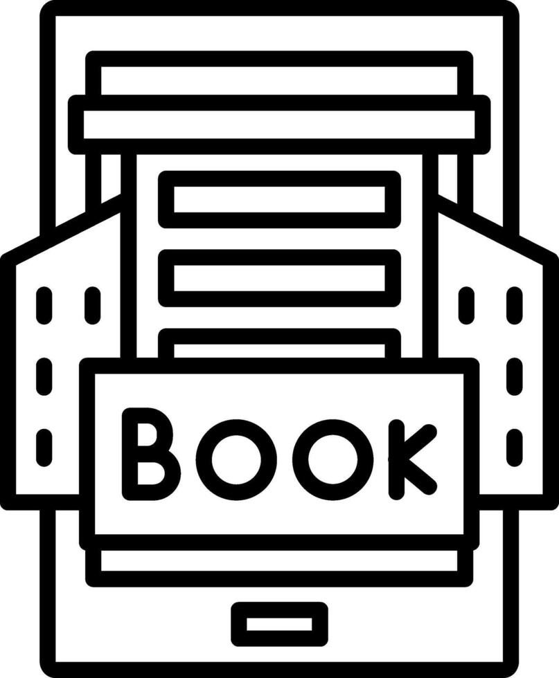 Electronic Ticket Line Icon vector