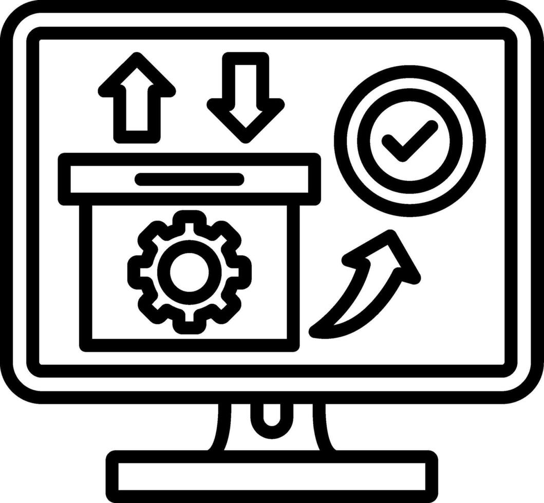 Black Box Line Icon vector