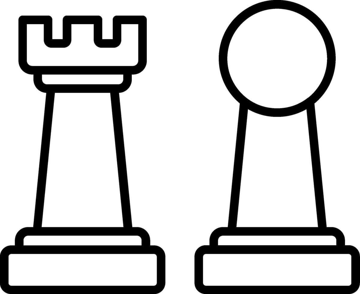 Chess Line Icon vector