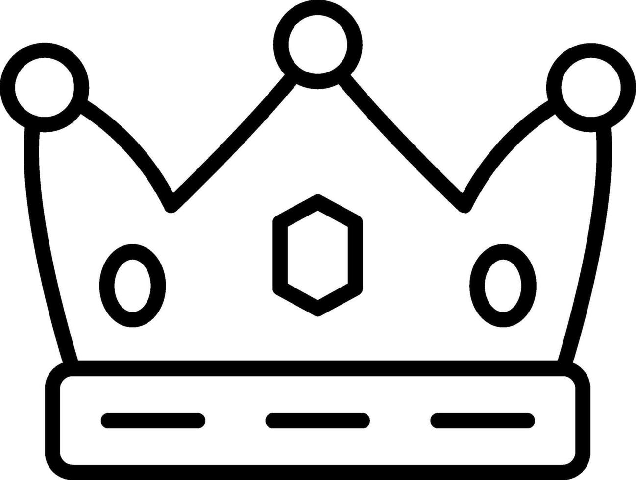 Crown Line Icon vector