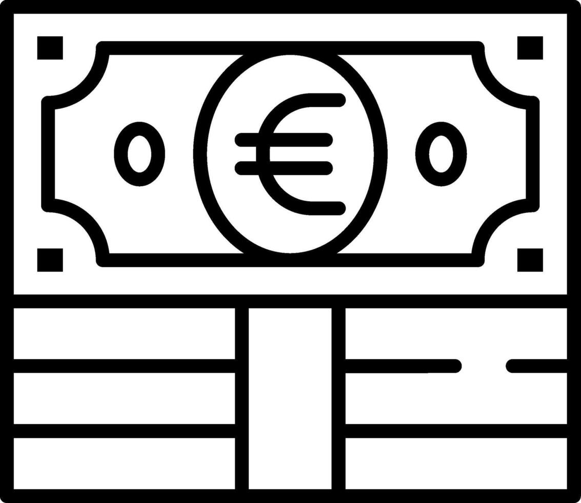 Euro Line Icon vector