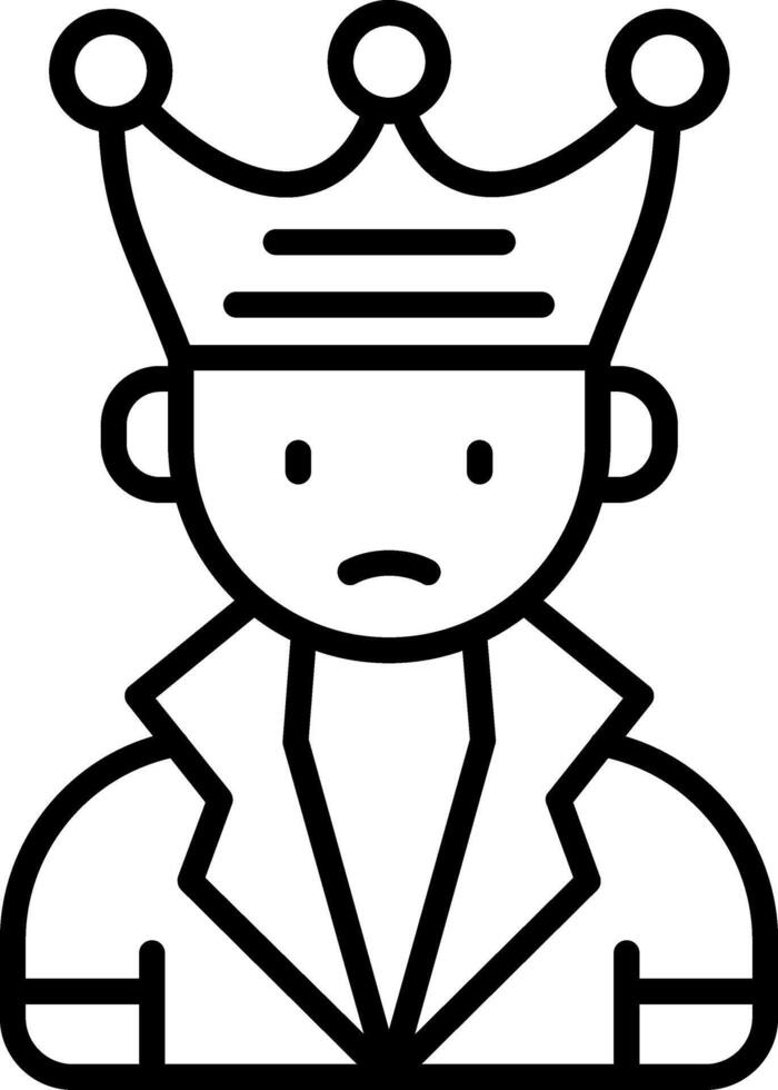 King Line Icon vector