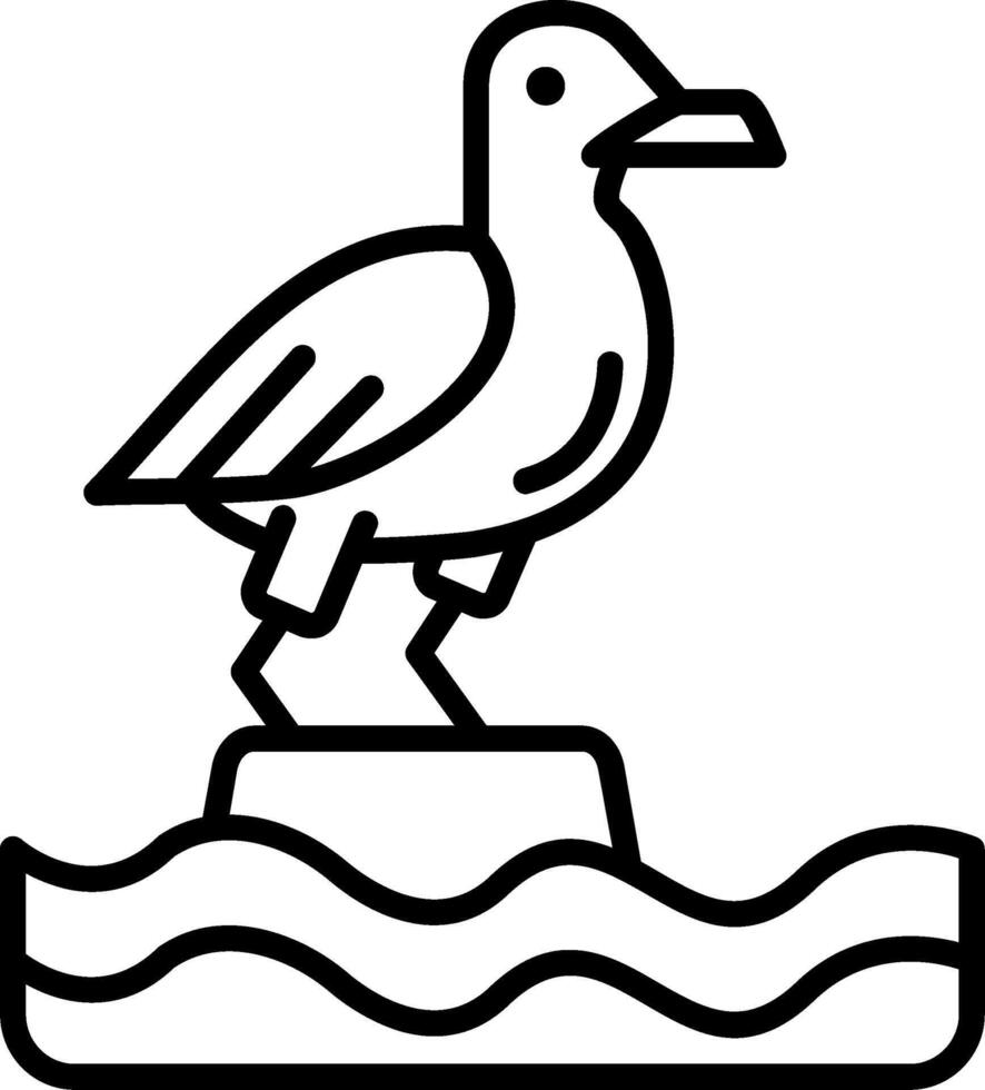 Pelican Line Icon vector