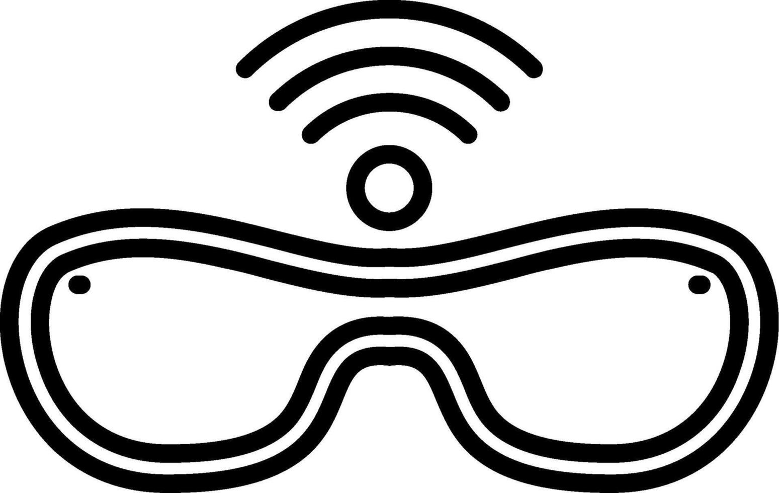 Smart Glasses Line Icon vector