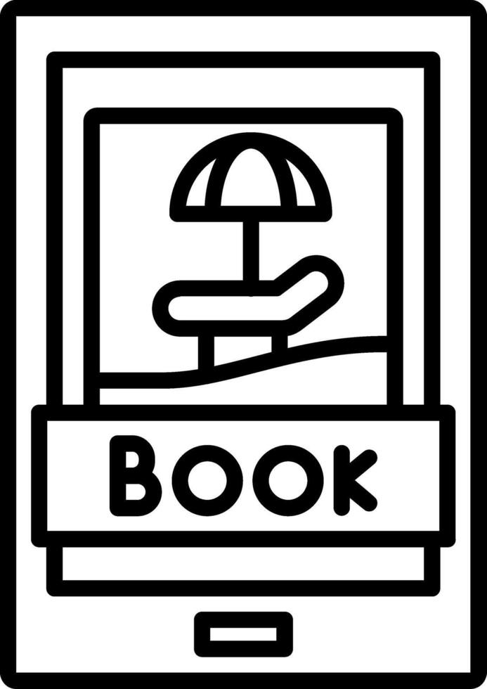 Booking Trip Line Icon vector
