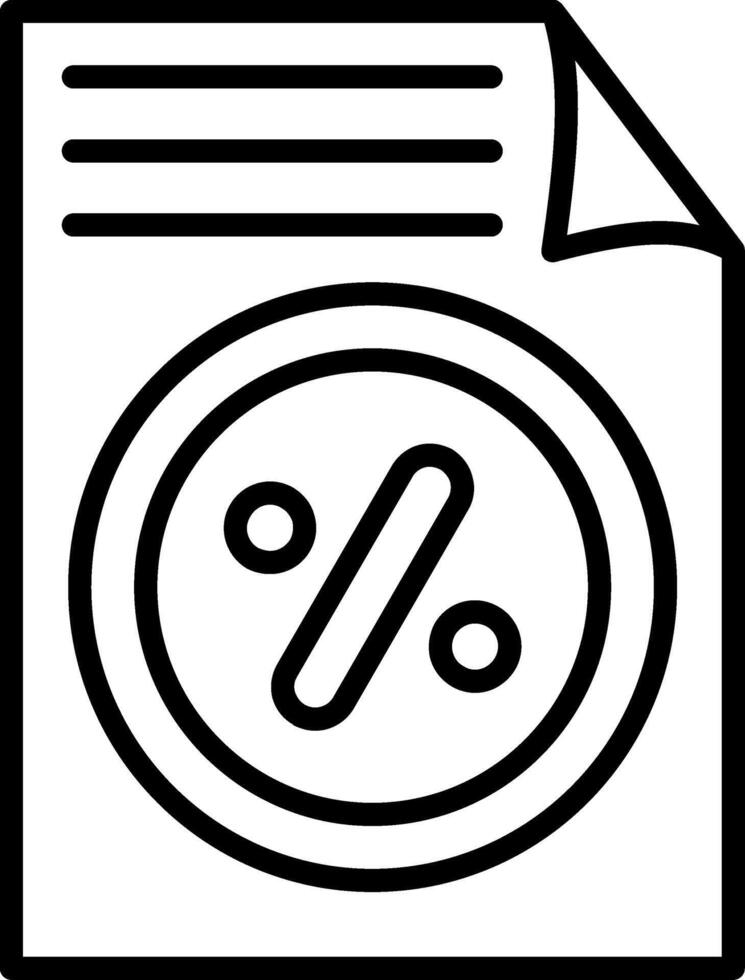 Discount Line Icon vector