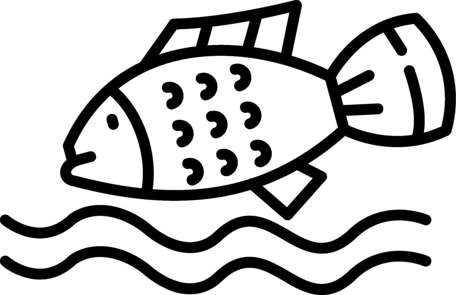 Fish Line Icon vector