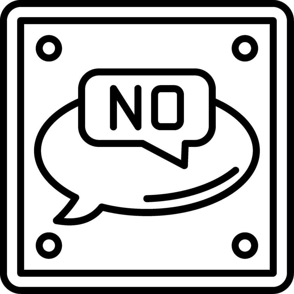 No Line Icon vector