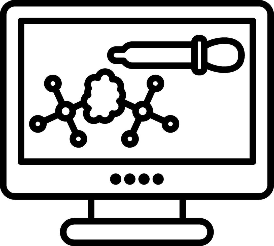 Pipette Line Icon vector
