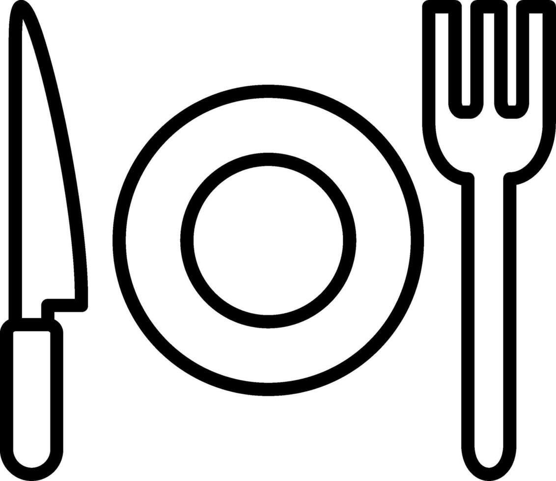 Breakfast Line Icon vector
