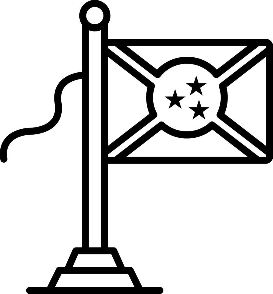 Burundi Flag Line Icon vector